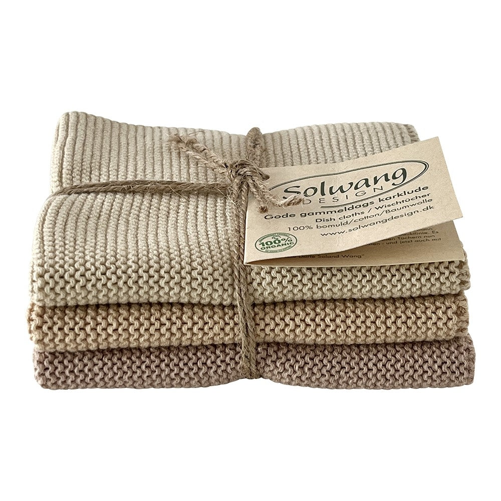 Solwang øko karklude 3 stk - Sand mix
