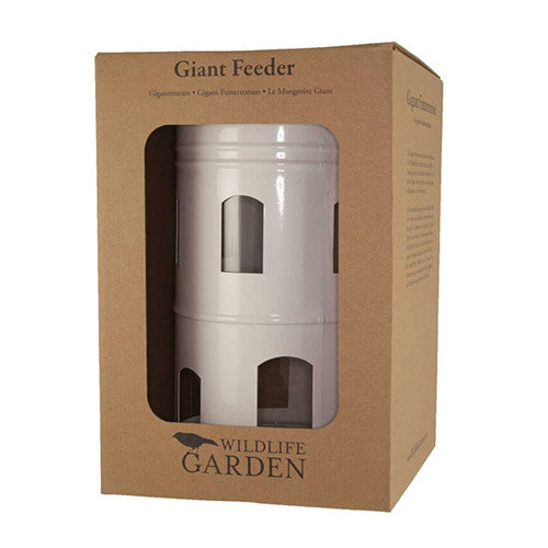 Metal foderautomat Gigant Hvid