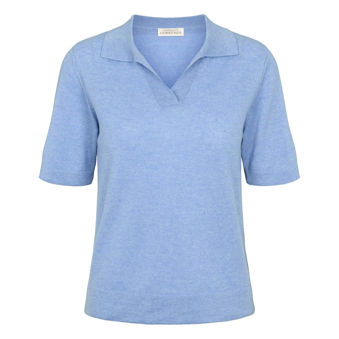 Lotta bluse farve Jeans i merino uld