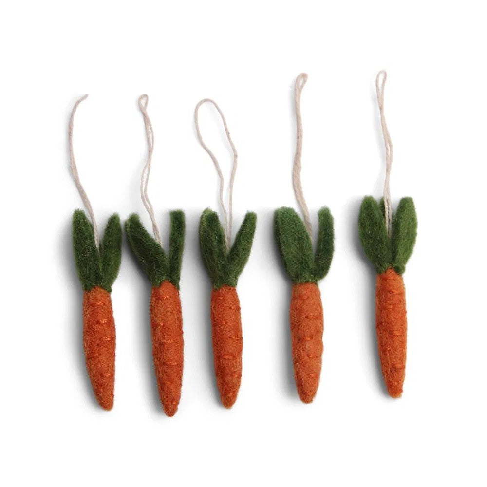 Gry & Sif - 5 stk Gulerødder ophæng