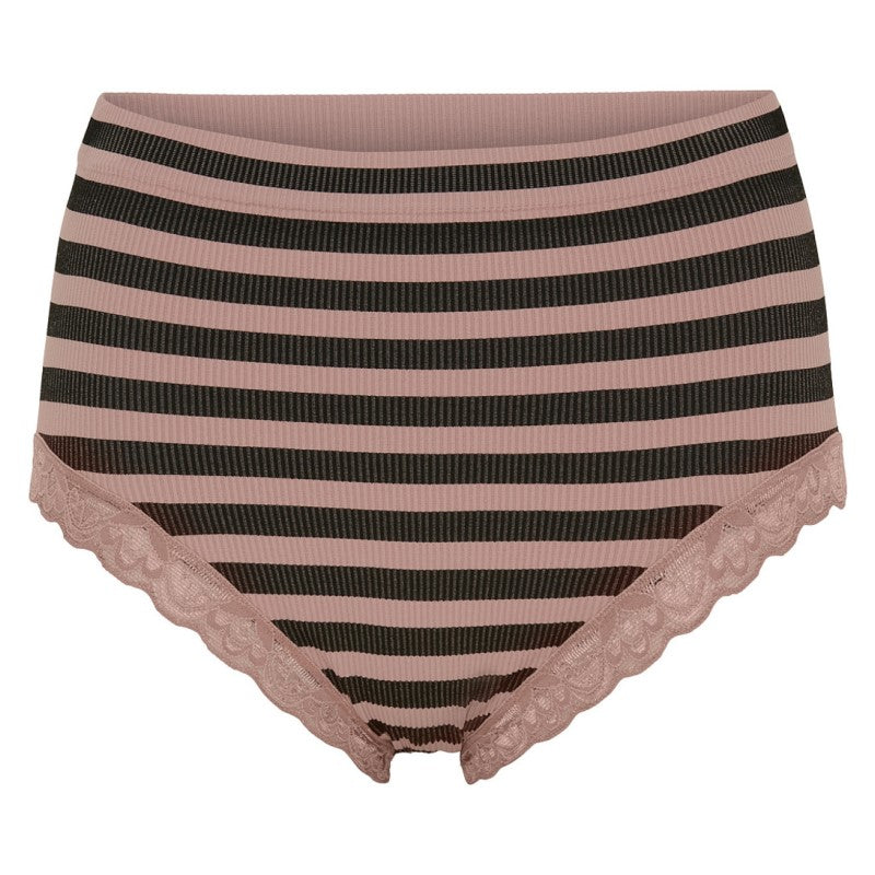 ISA strib midi trusse m/ blonde - Rosa