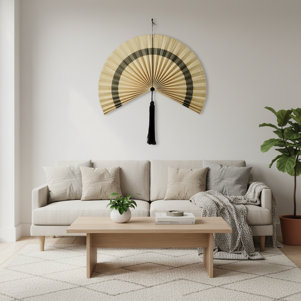 Dekorativ vægvifte til ophæng på væggen