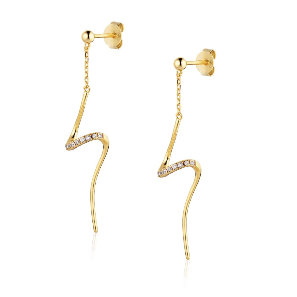 Alura - Forgyldt Grace spiral ørestik