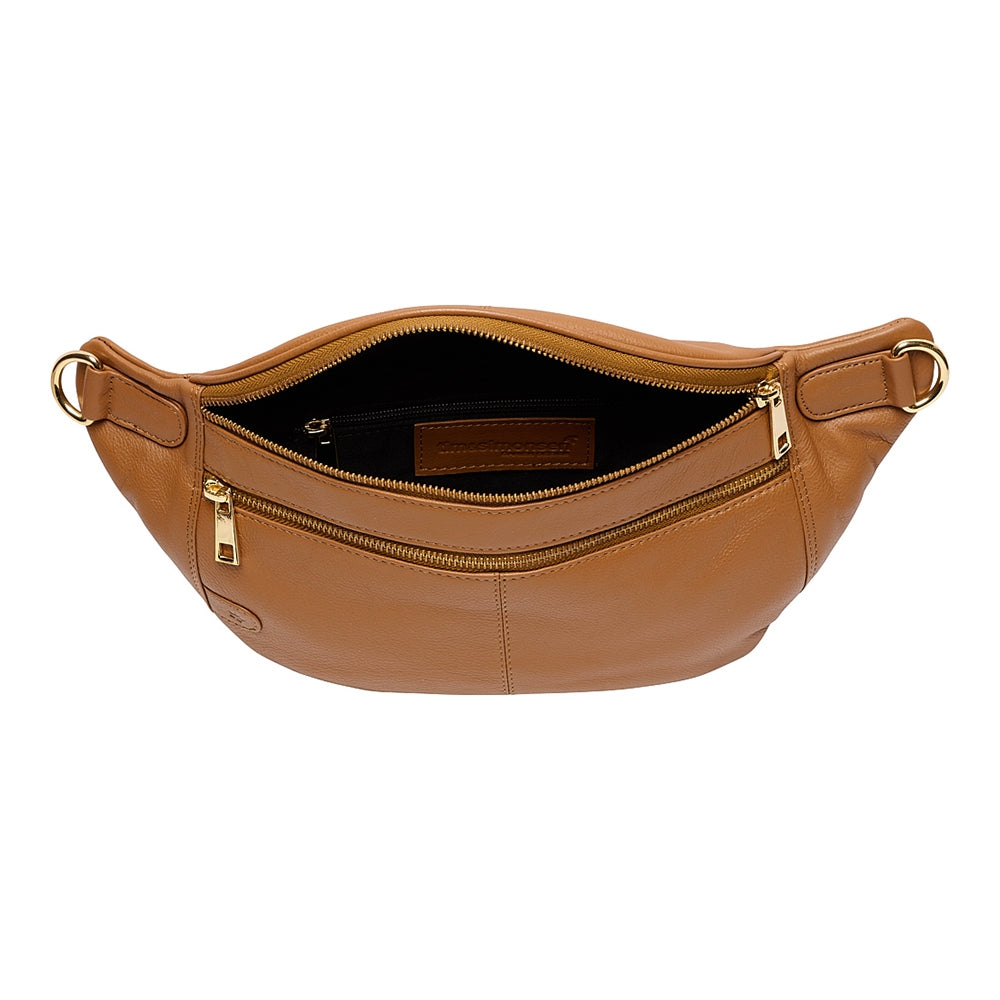 Tim & Simonsen - Astrid bumbag Cognac-guld