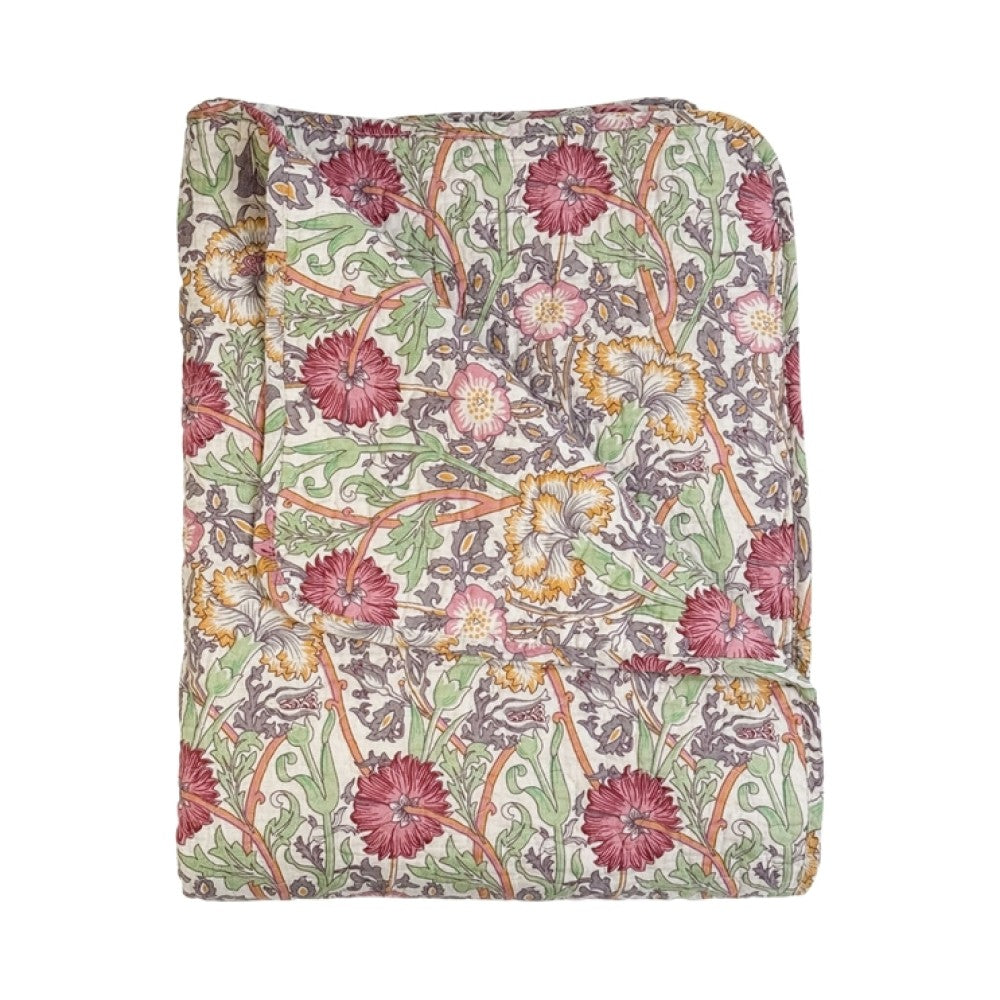 Au Maison - Quilt Ethnic Flora violet 140x180cm