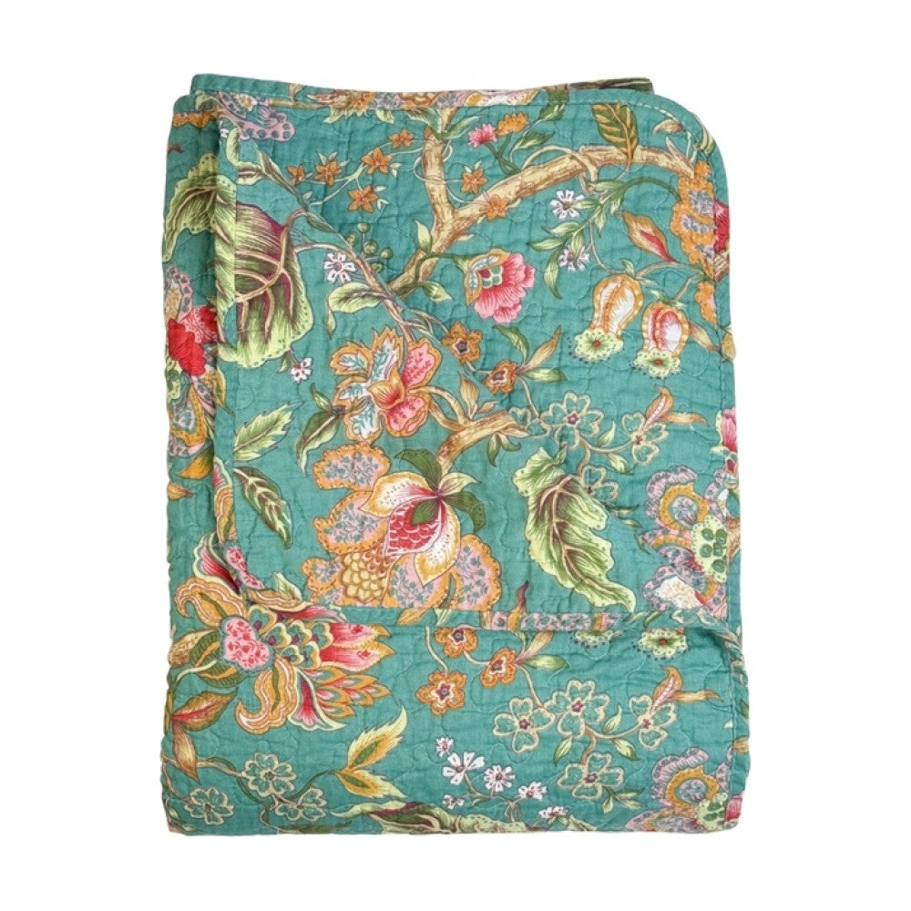 Au Maison - Quilt Ethnic Amara petrol 140x180cm