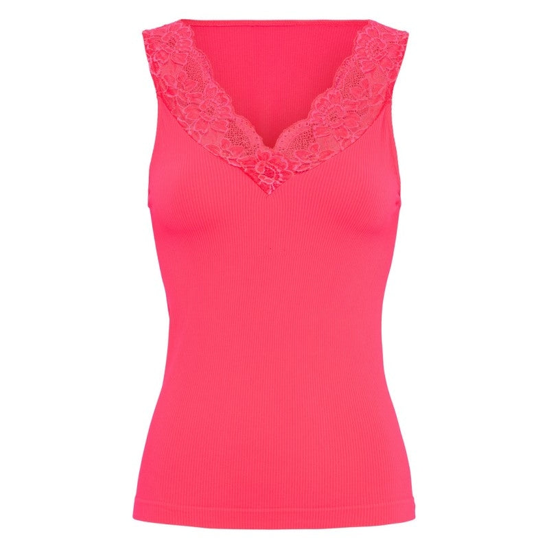 Belen ribtop V-blonde - Scarlatto