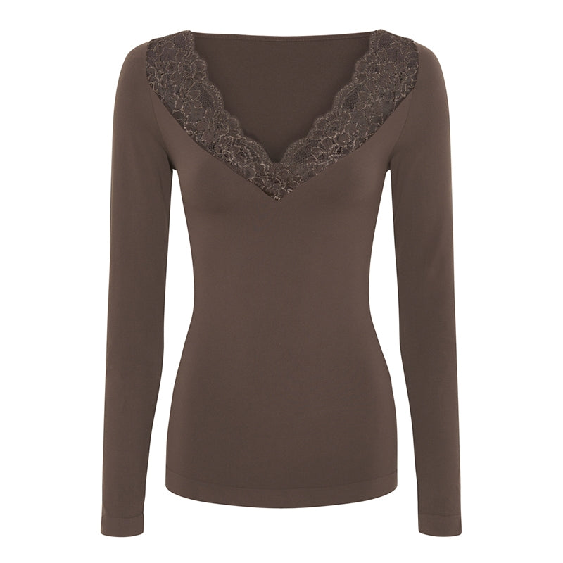 Tim & Simonsen Belen Bluse L/Æ - caffe