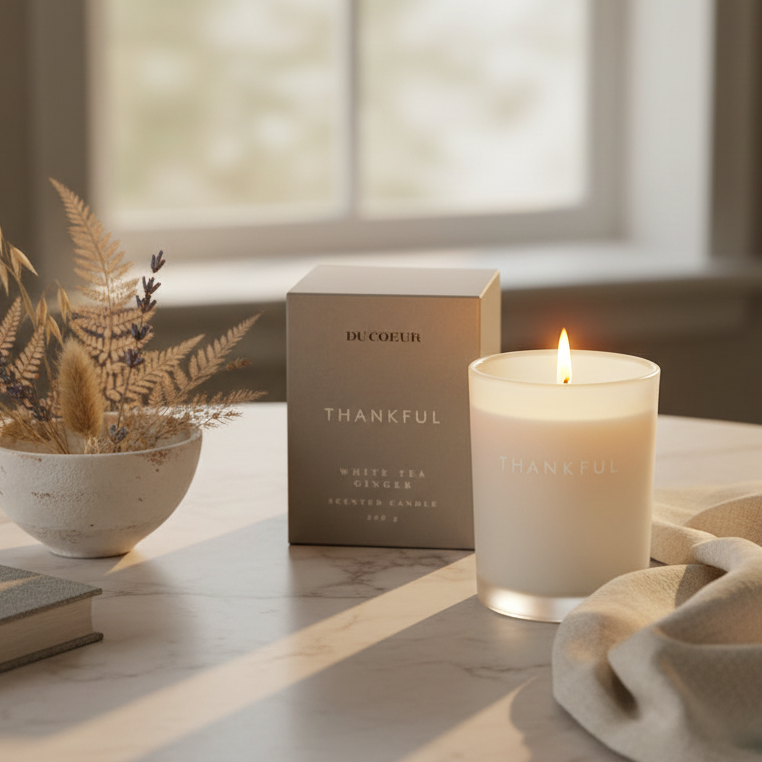 Du Coeur Thankful soya duftlys stemningsfuldt