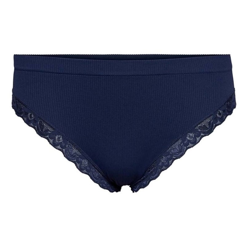 Feline rib trusse m/ blonde - Marine
