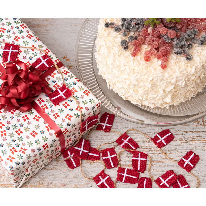 Solwang Design - Flagranke m/ 20 hæklede flag