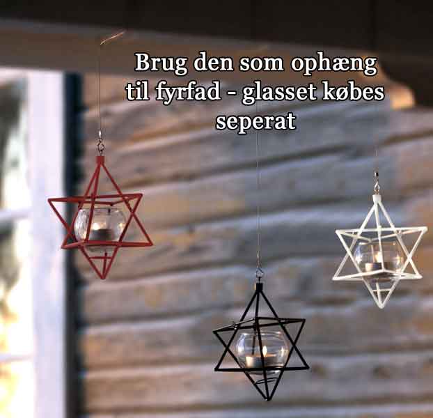 Stjerneholder til fedtkugler - sort