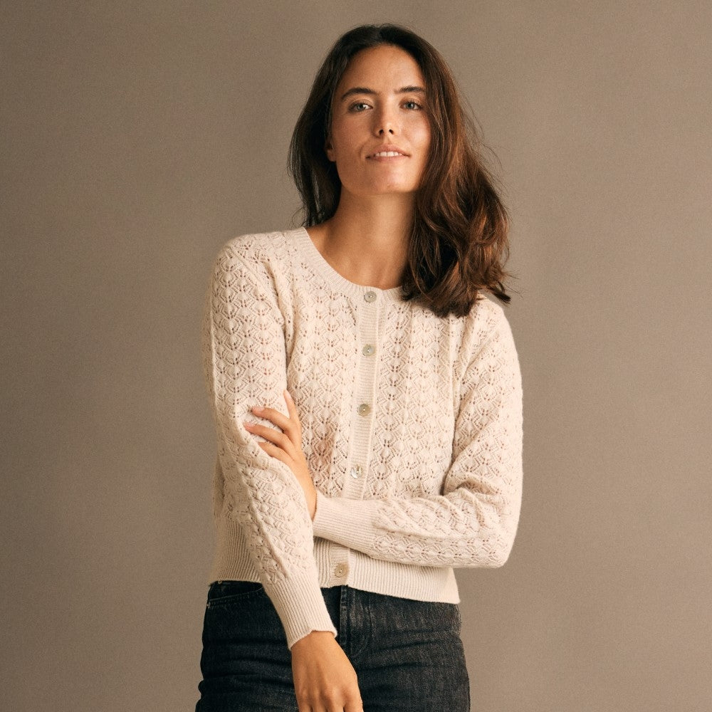 Gorridsen Design - Eva Ivory Cardigan