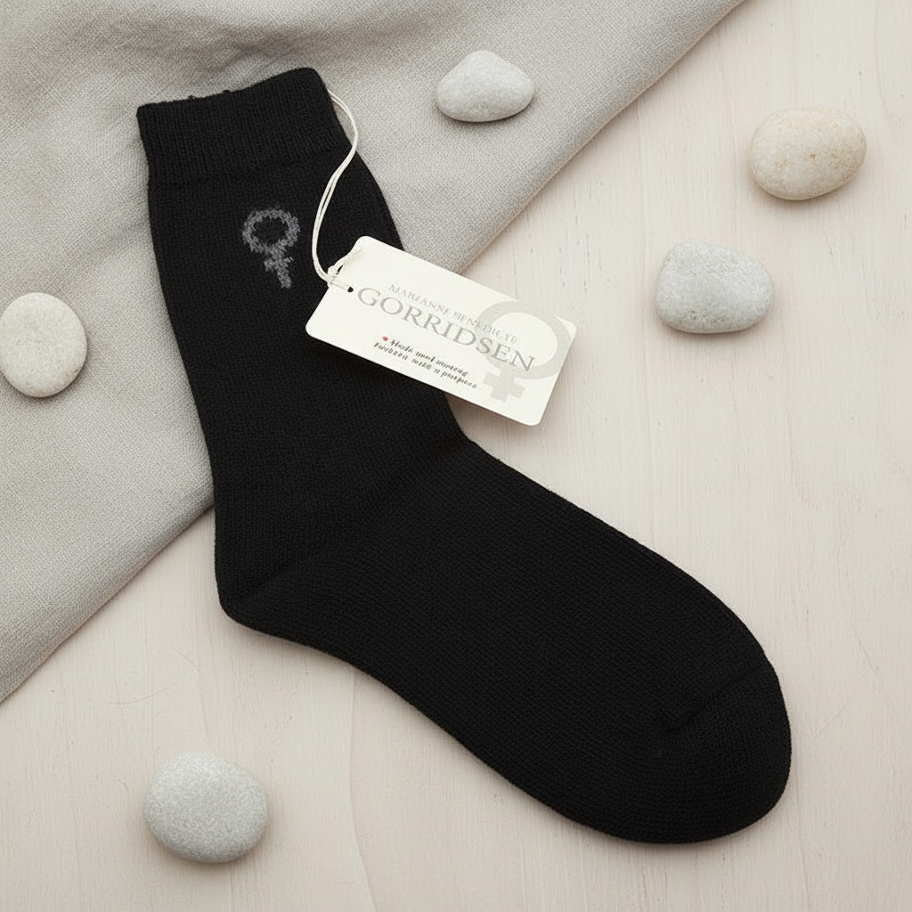 Gorridsen Design Magnolia Uld strømper sort -Pindhus