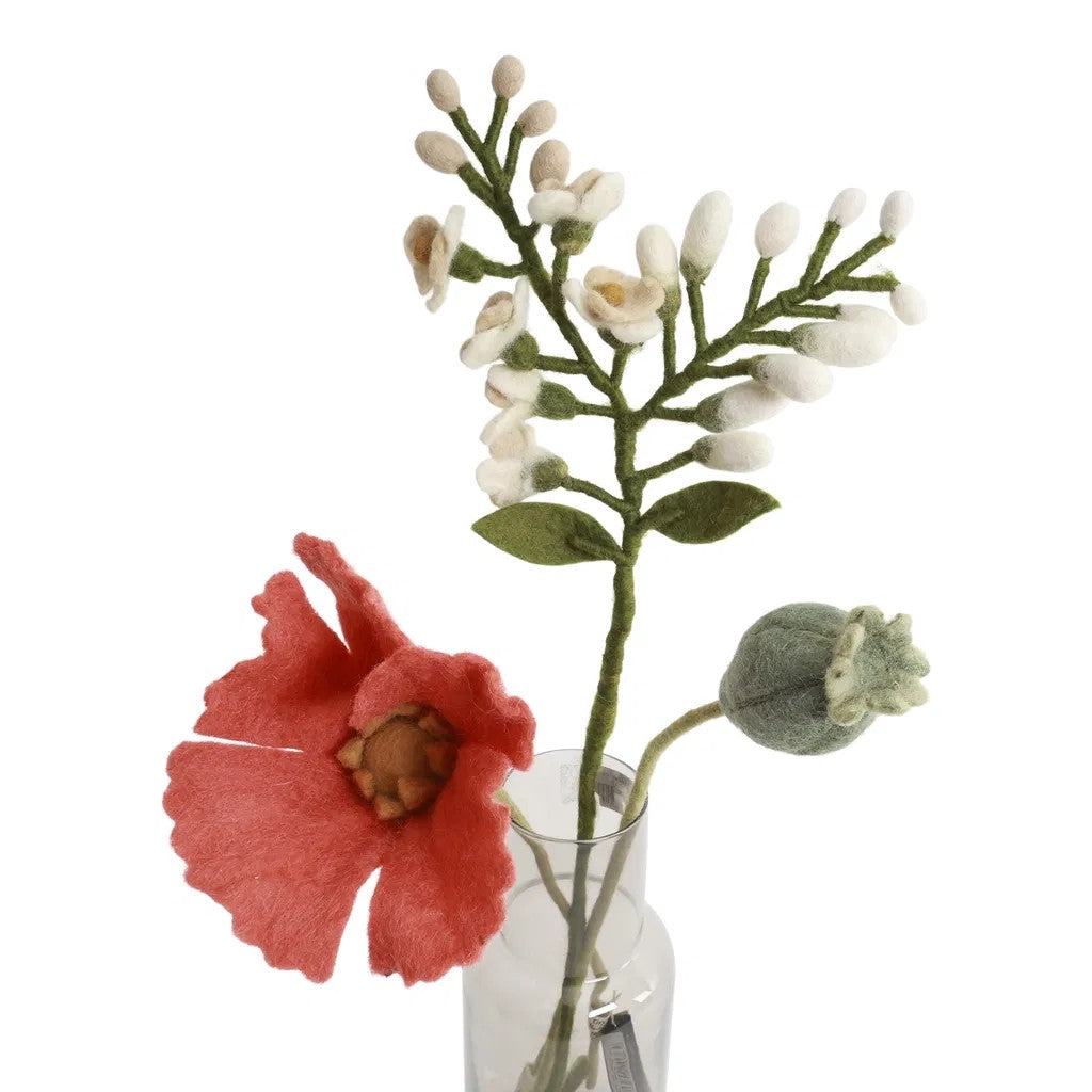 Gry & Sif Bina buket med filt blomster