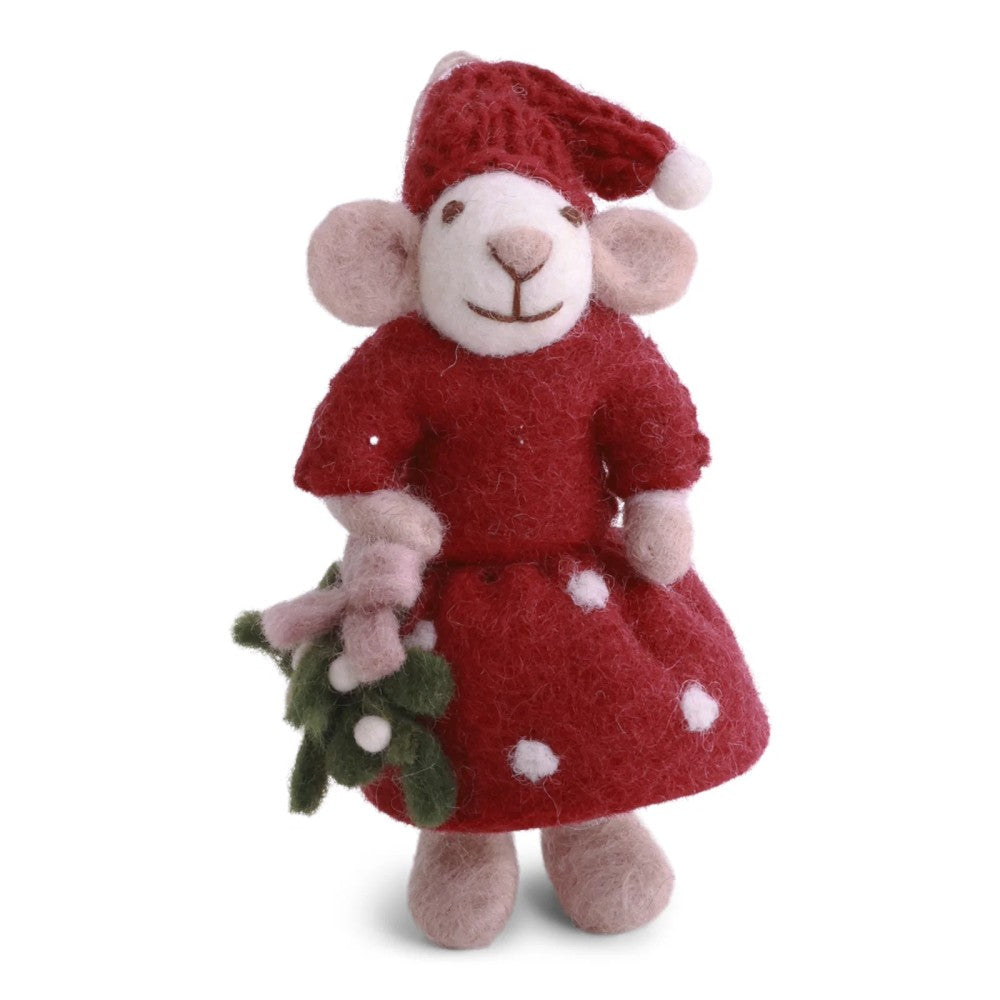 Gry & Sif - Hvid julemus 12cm