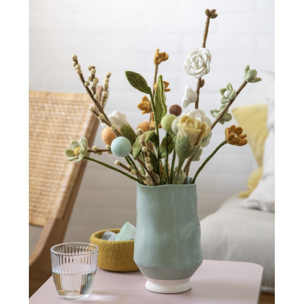 Én Gry & Sif - Anemone filt blomst gul