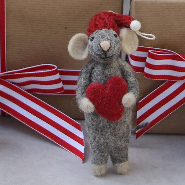 Gry & Sif - Grå mus m/ hjerte