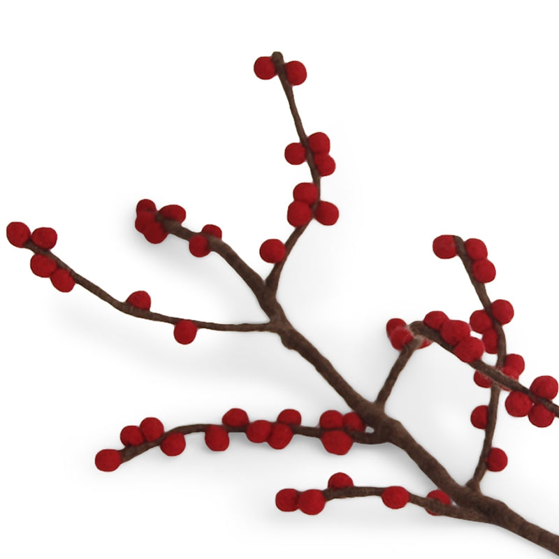 Gry & Sif - Filt gren m/ røde bær