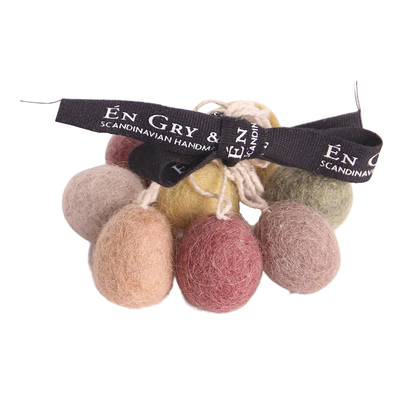 Gry & Sif - 8 stk lyse filt æg ophæng