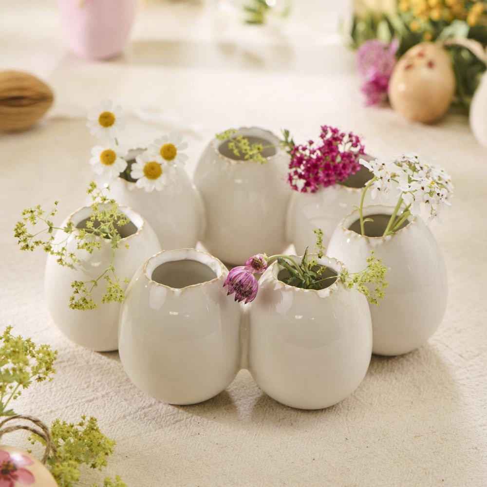 Ib Laursen - Keramik vase æg i ring