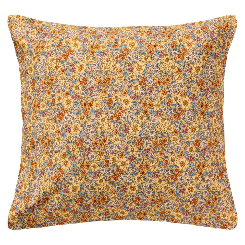 Ib Laursen - Pudebetræk 60cm Gul, blå orange blomster