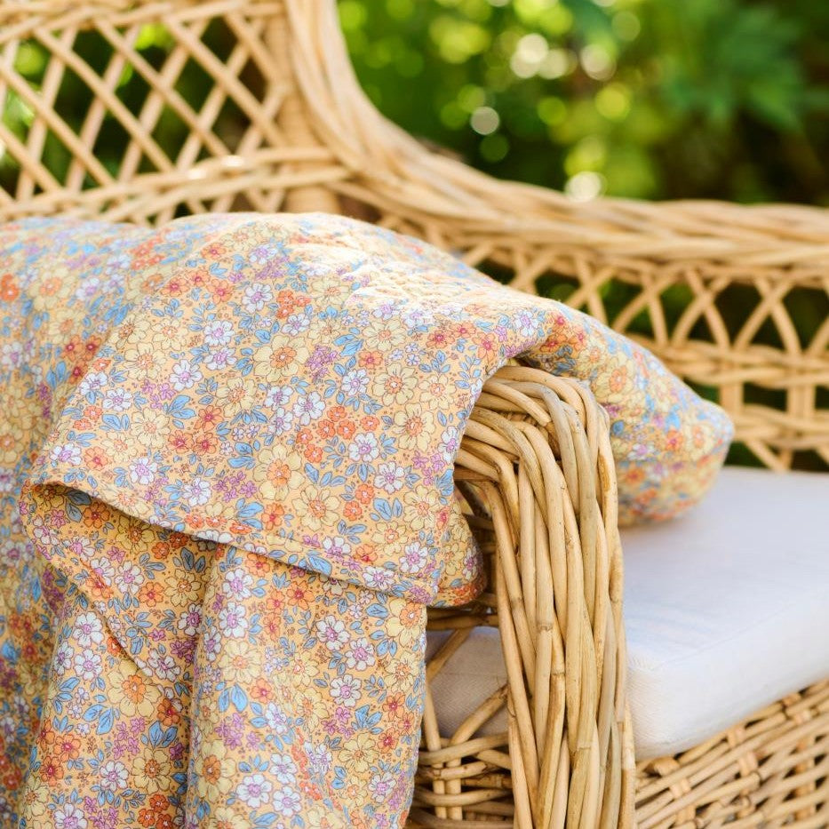 Ib Laursen - Quilt m/ gule blomster