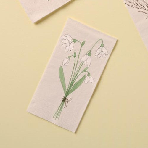 Ib Laursen - Servietter m/ vintergæk buket