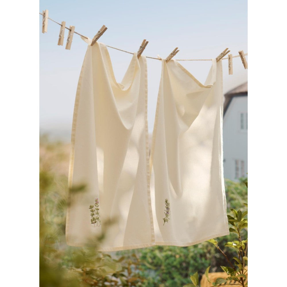 Ib Laursen . Viskestykke m/broderet Timian