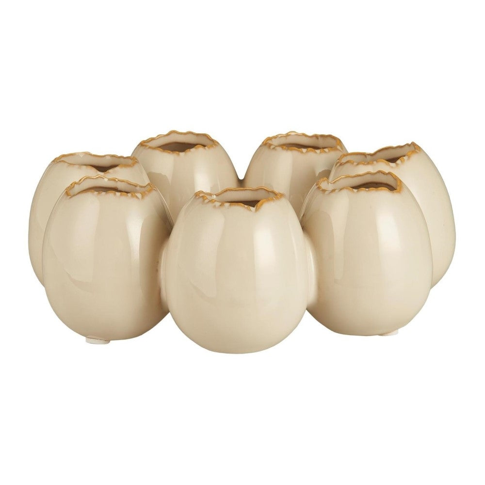 Ib Laursen - Keramik vase æg i ring