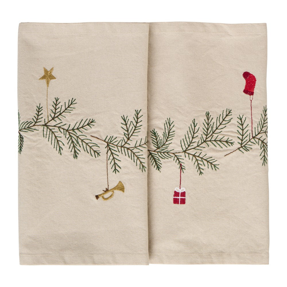 Ib Laursen - Hørfarvet bordløber m/granranke