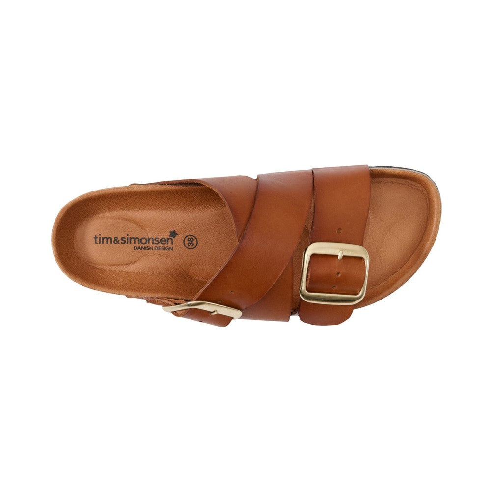 Lanka læder sandal med memory foam sål