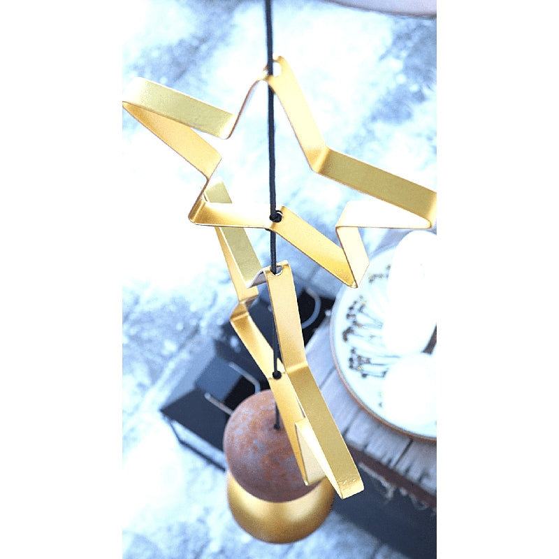 Nordic by hand - Guld outline stjerne