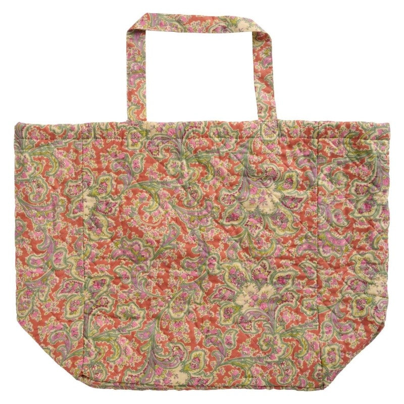 Ib Laursen - Quiltet taske m/ orange paisley mønster