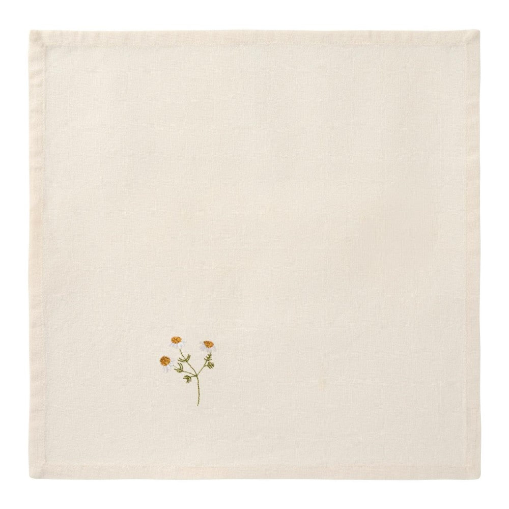 Ib Laursen - Stofserviet med broderi 40x40 cm