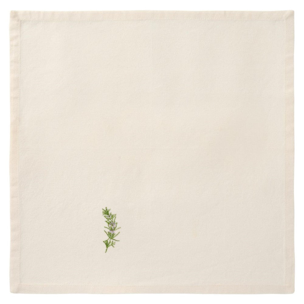 Ib Laursen - Stofserviet med broderi 40x40 cm