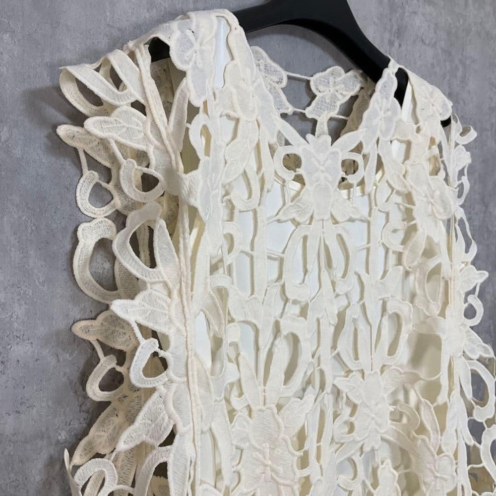 Tim & Simonsen Gudrun Lace Top - Ivory