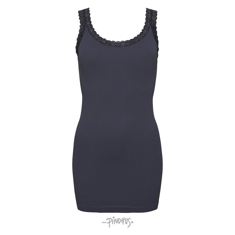 Frida rib top plus model m/blonde - antracit