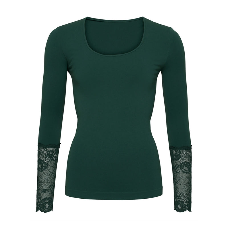 Tim & Simonsen Mary Bluse m/ blonde ærme - Verde