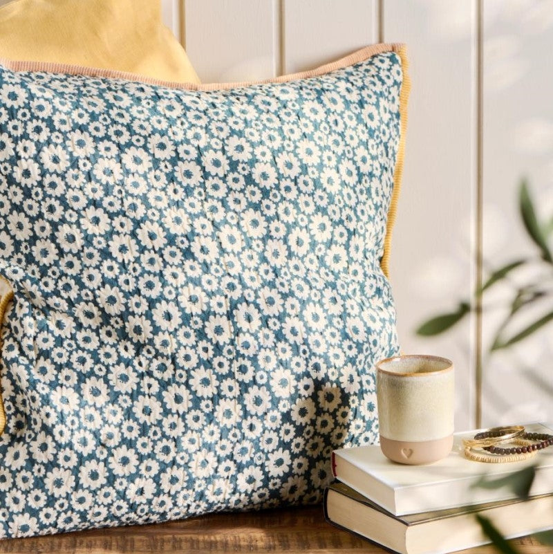 Ib Laursen - Vigga pudebetræk m/ petrol print