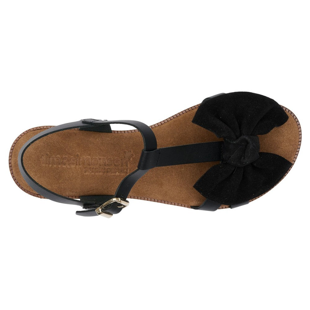 Tim & Simonsen - Sort Adelita sandal med sløjfe