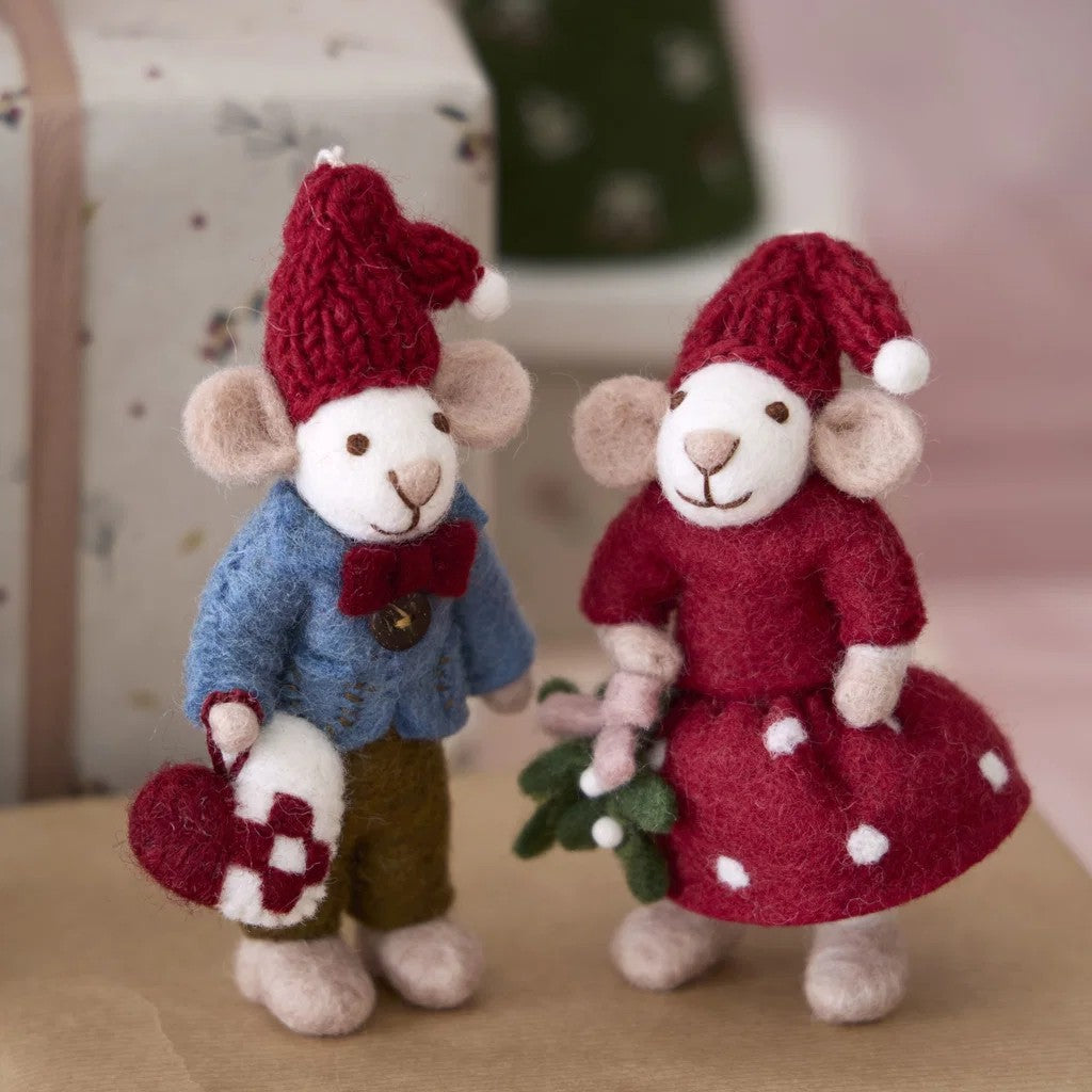 Gry & Sif - Hvid julemus 12cm