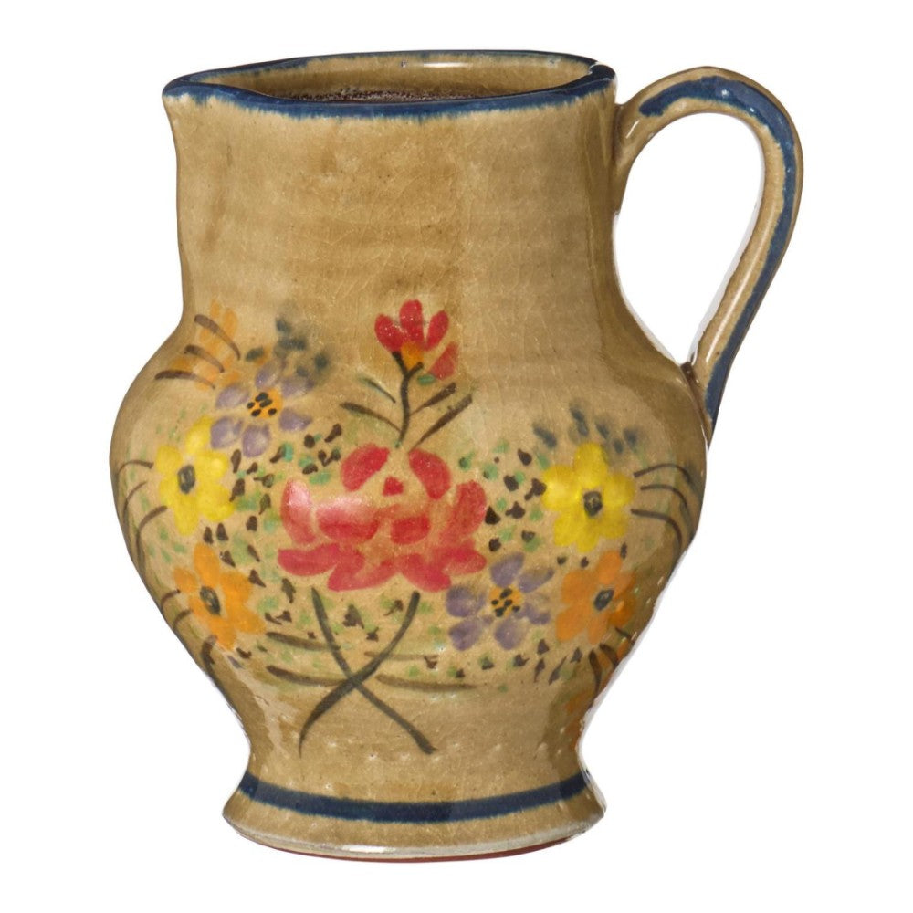 Ib Laursen - Keramik vase med hank og blomster