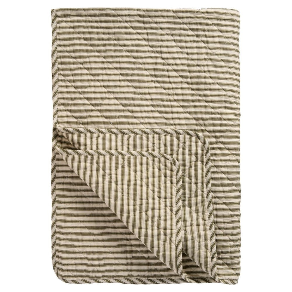 Ib Laursen - Quilt sand m/oliven striber