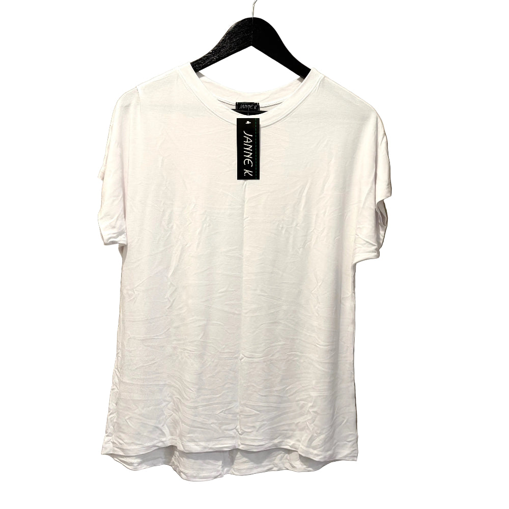 Hvid Janne K basic t-shirt