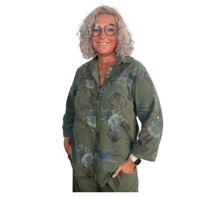 Janne K - Army fløjlsskjorte