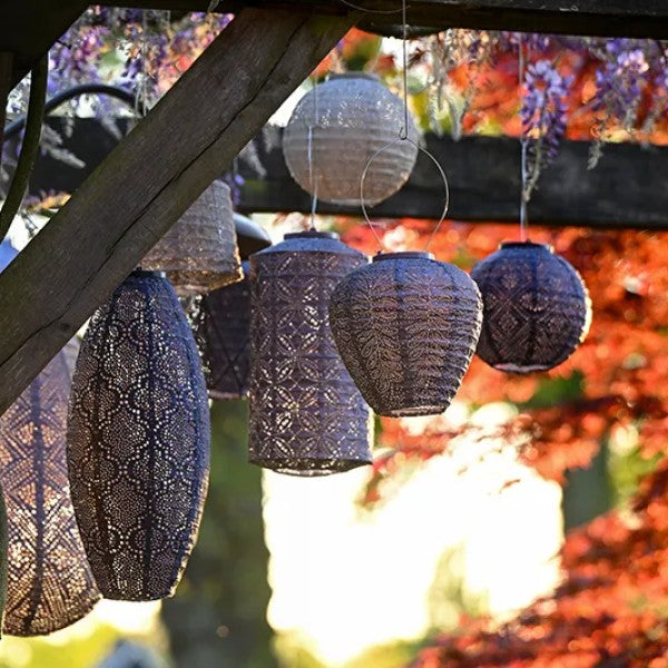 Marrokansk inspireret solcelle lanterner til pergola