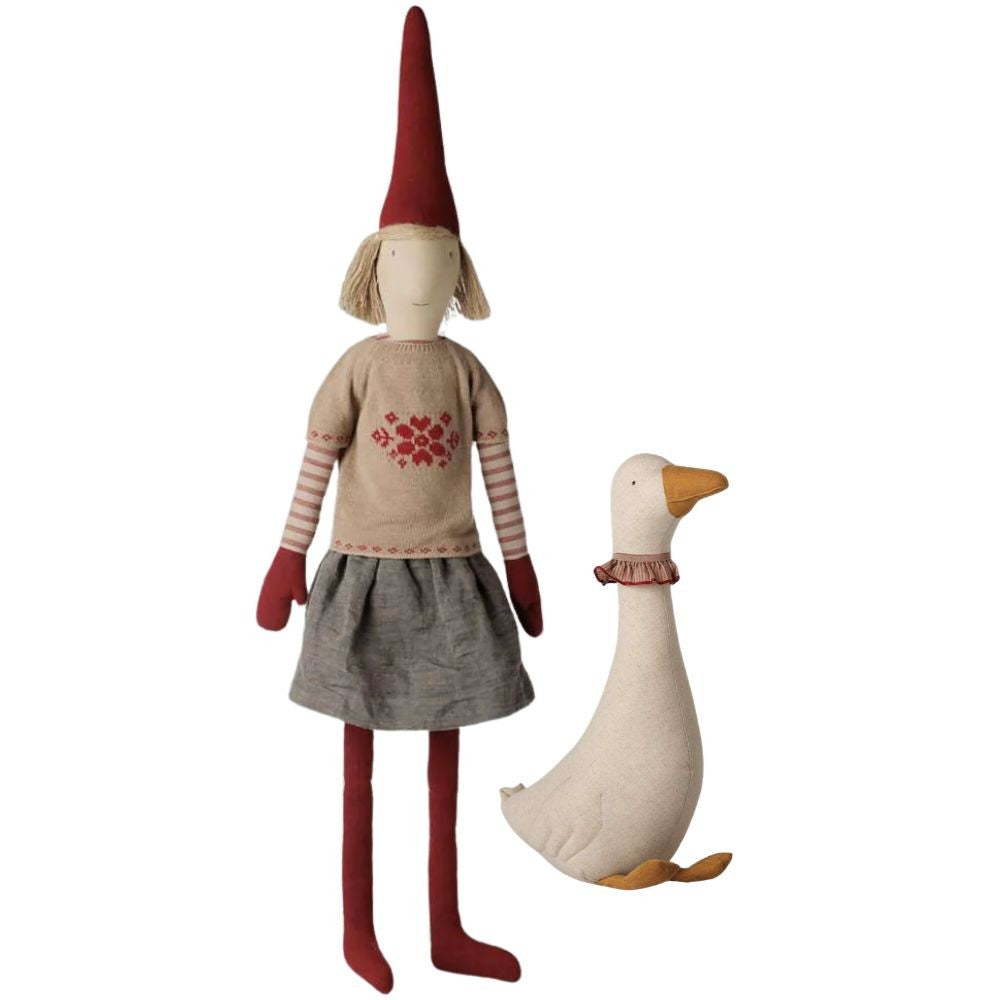 Maileg TILBUD - sampak med Stor nisse og den fine gås