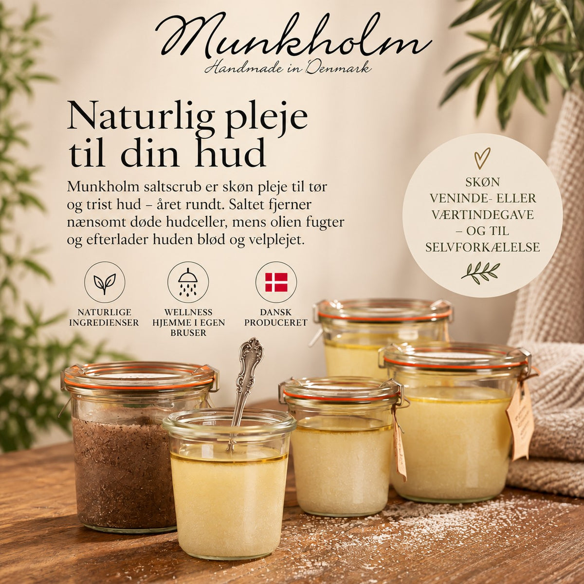 Munkholm Saltscrub - Naturlig og dansk - bedste scrub der findes. 