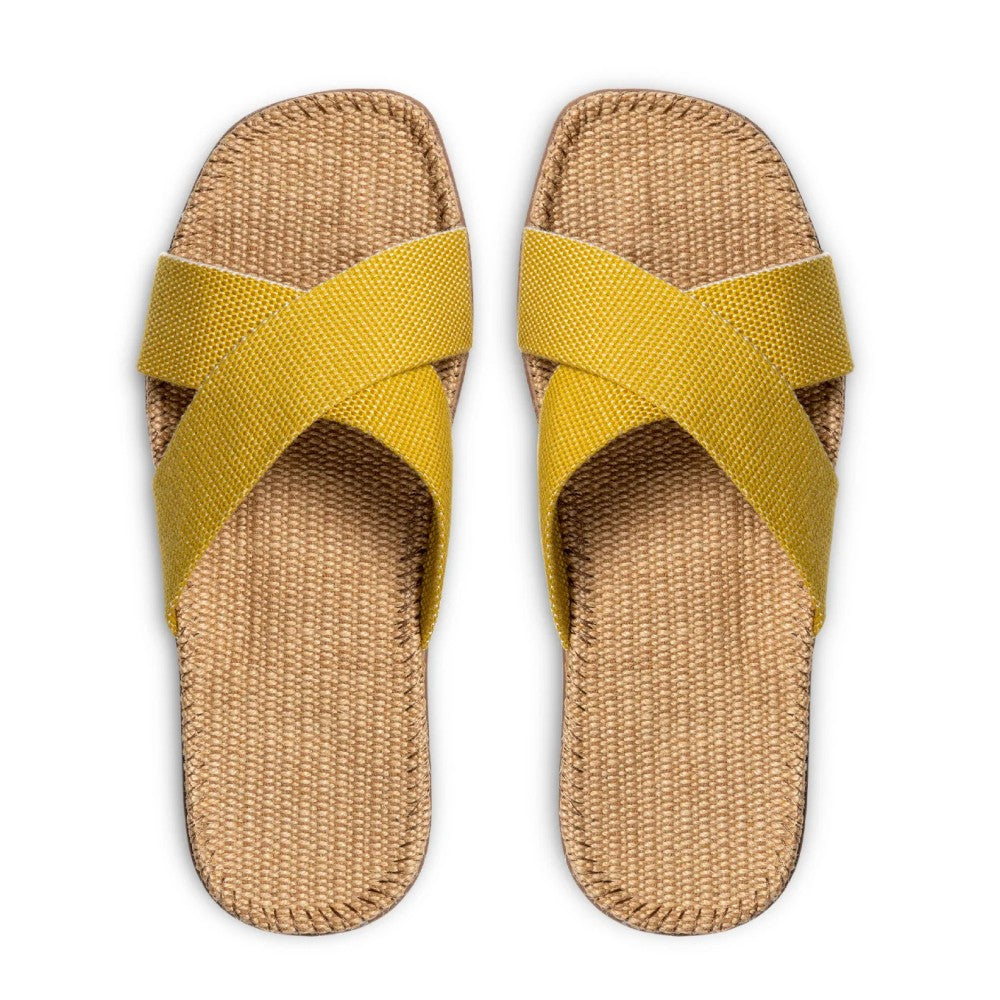 Shangies mellow maize sandal med jute bund